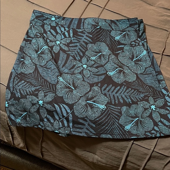 Rip Skirt  Floral Black and Blue wrap around  Mini Skirt - Picture 1 of 4